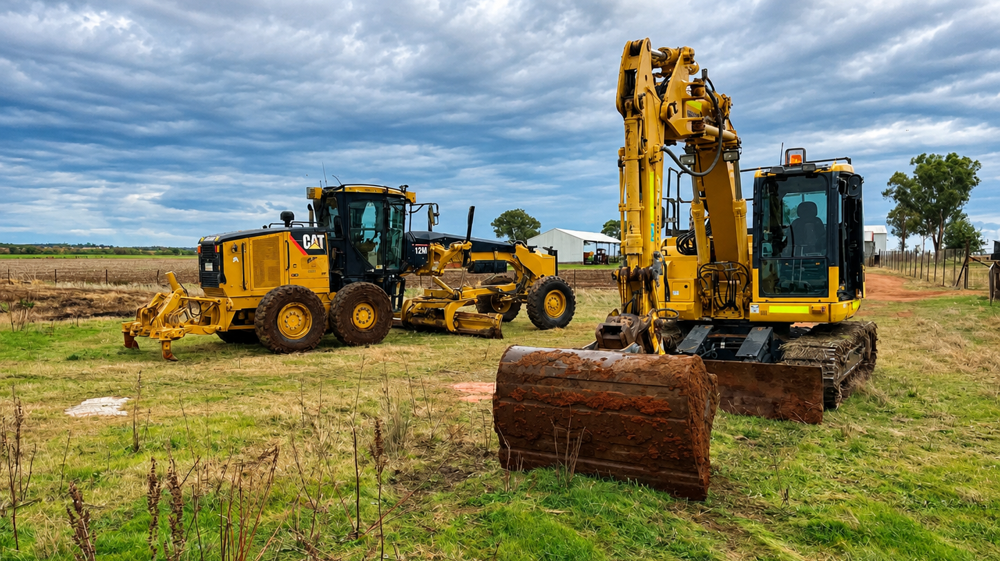 Fontenoy Ag & Earth grader and excavator